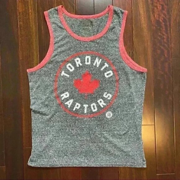 NBA Toronto Raptors Men’s Tank Top Basketball Grey Red White Size Large - Picture 14 of 14